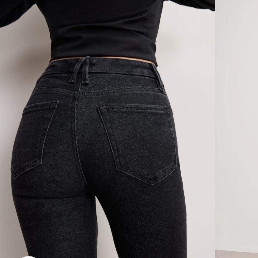 Good American Good Legs Straight Black 255 Jeans 6-12 - Picture 3 of 10